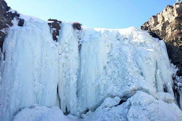 Frozen Waterfall Mongolia
